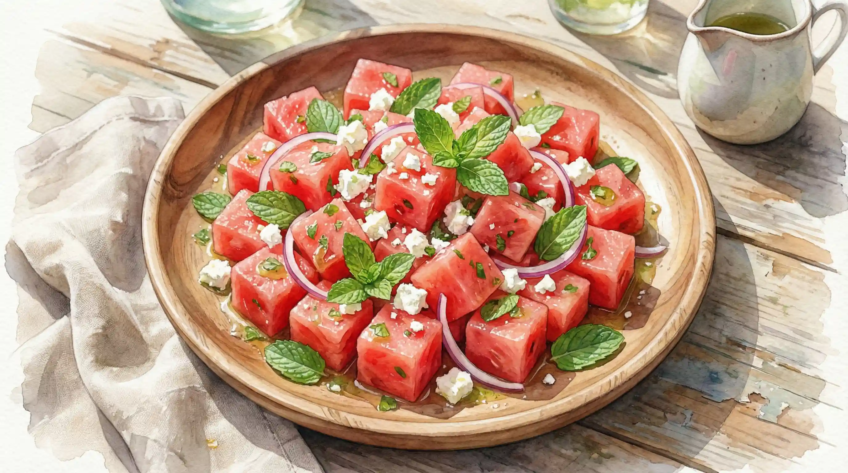 西瓜菲达奶酪沙拉 - 吃瓜大赛