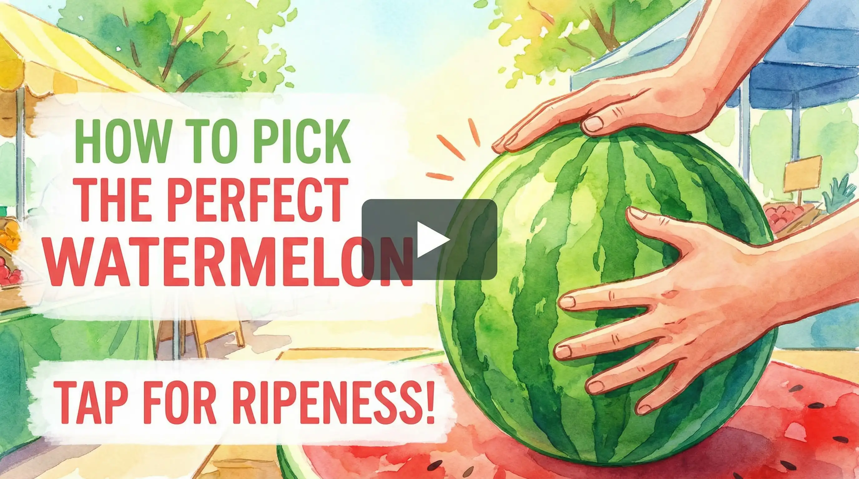 选瓜技巧视频：一看二听三摸 - 吃瓜大赛