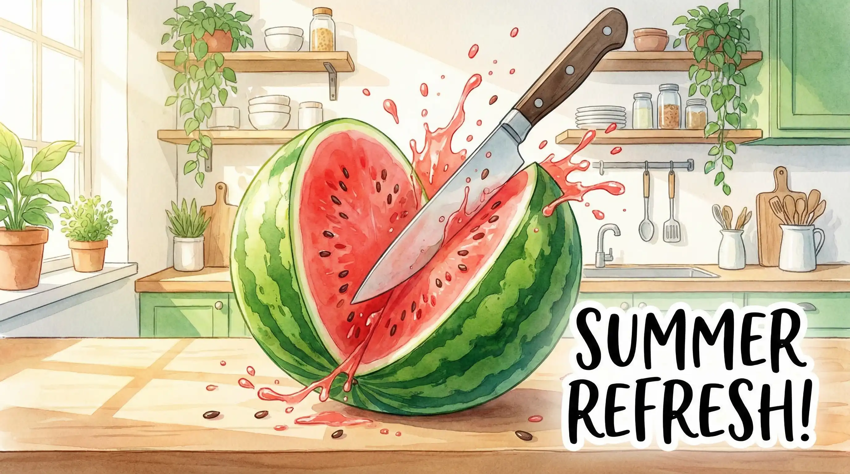 西瓜切开瞬间甜度检测 - 吃瓜大赛